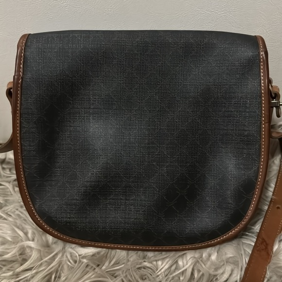 Vintage Longchamp Crossbody Bag-Leather-Brown Tones/Black-Flap Snap Closure - Picture 3 of 17